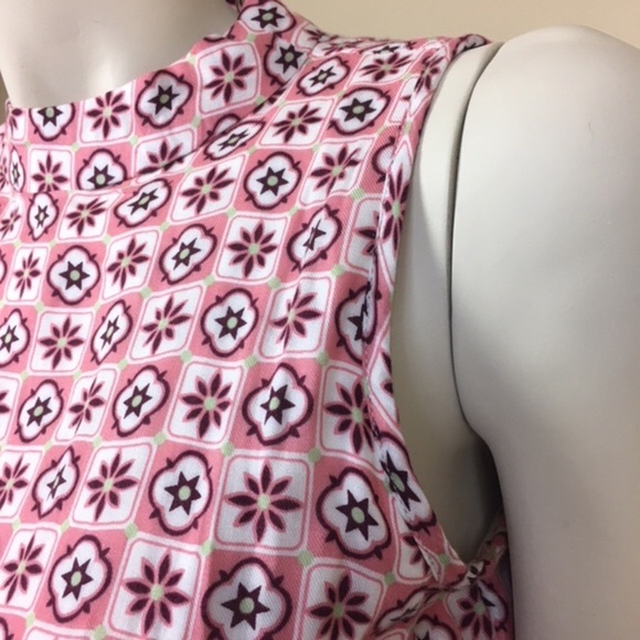 Modbe Retro Print Sleeveless Mini Dress - Picture 2 of 7